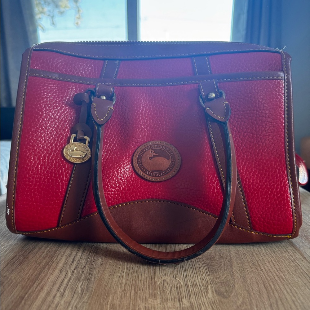 Red and Brown Leather Purse